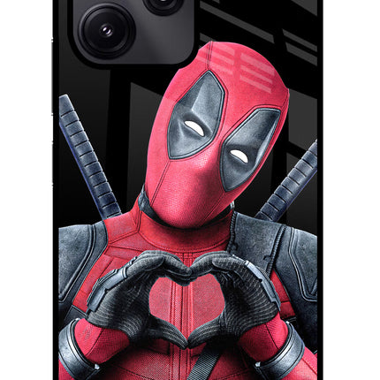 Deadpool Redmi 12 5G Glass Case Back Cover by Casekaro
