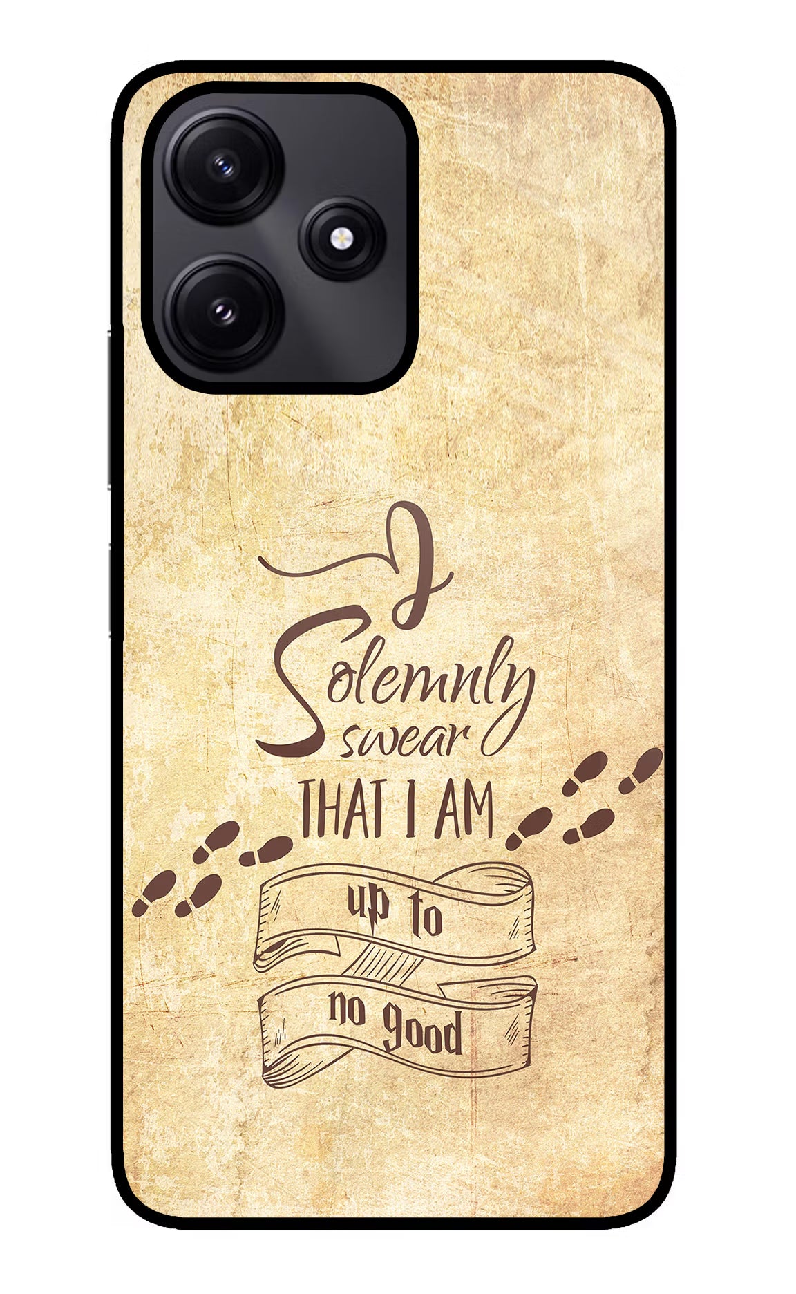 I Solemnly swear that i up to no good Redmi 12 5G Glass Case Back Cover by Casekaro