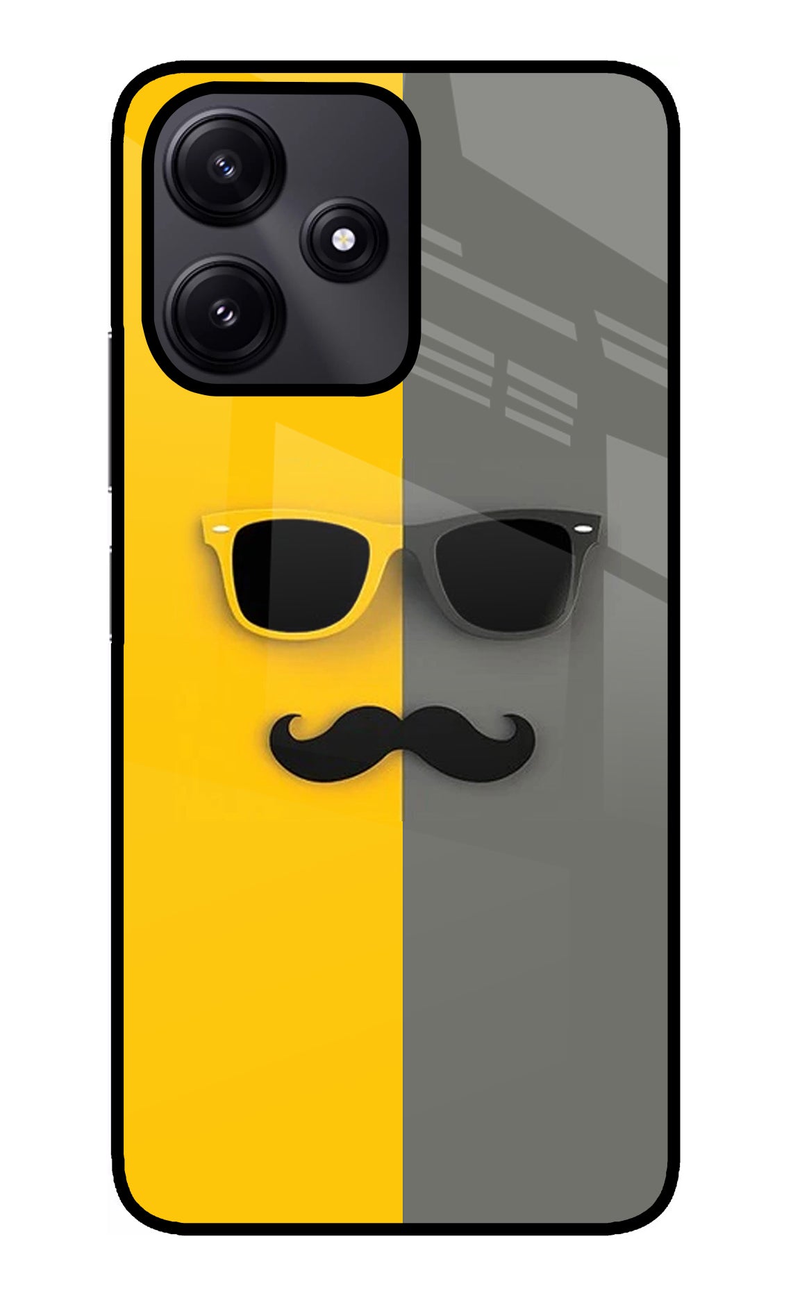 Sunglasses with Mustache Redmi 12 5G Back Cover