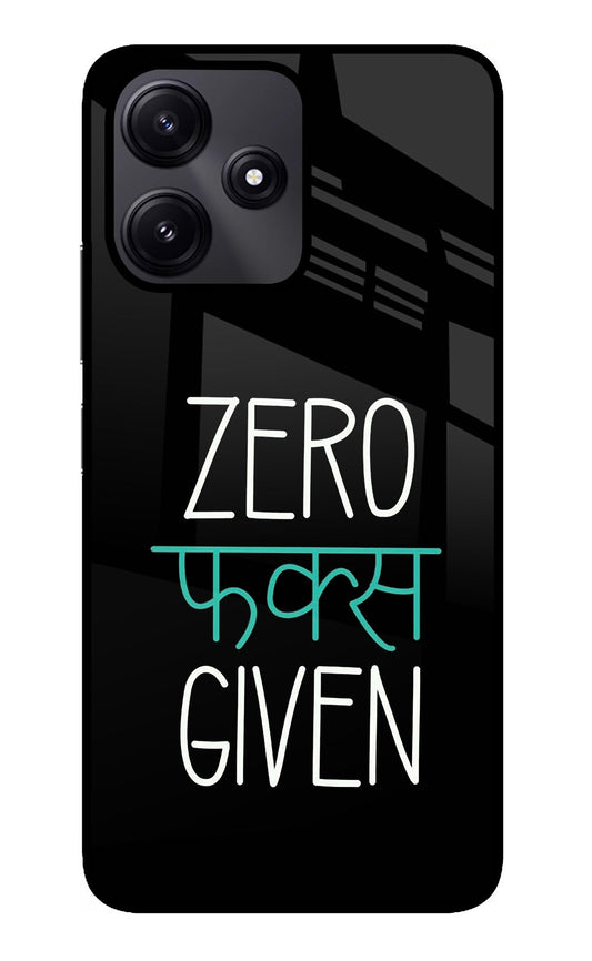 Zero Fucks Given Redmi 12 5G Glass Case