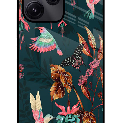 Birds Redmi 12 5G Glass Case Back Cover by Casekaro