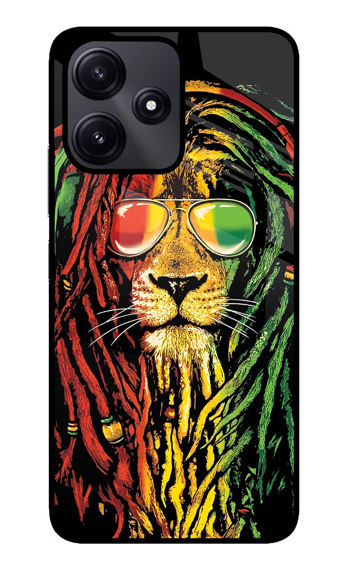 Rasta Lion Redmi 12 5G Glass Case