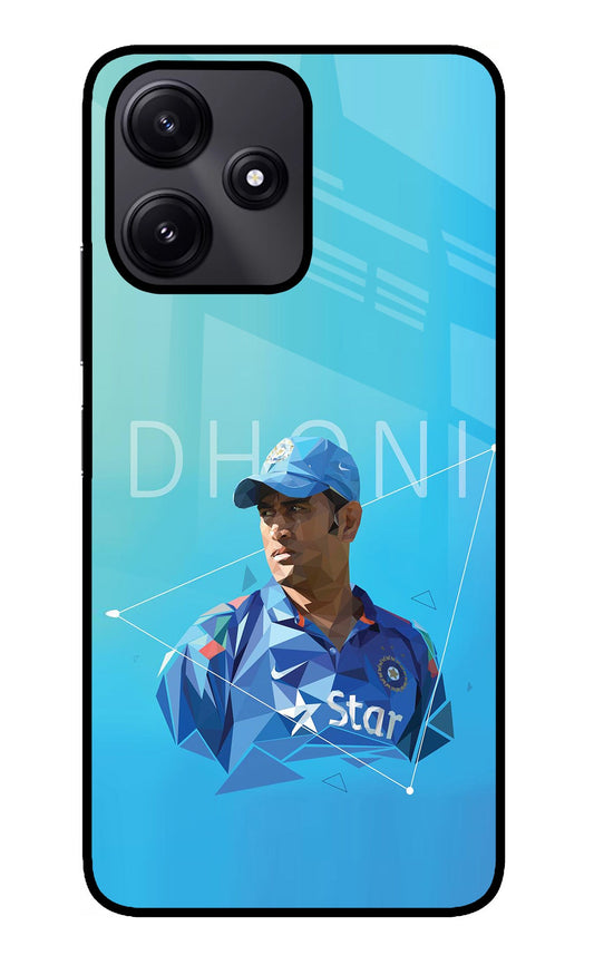 Dhoni Artwork Redmi 12 5G Glass Case