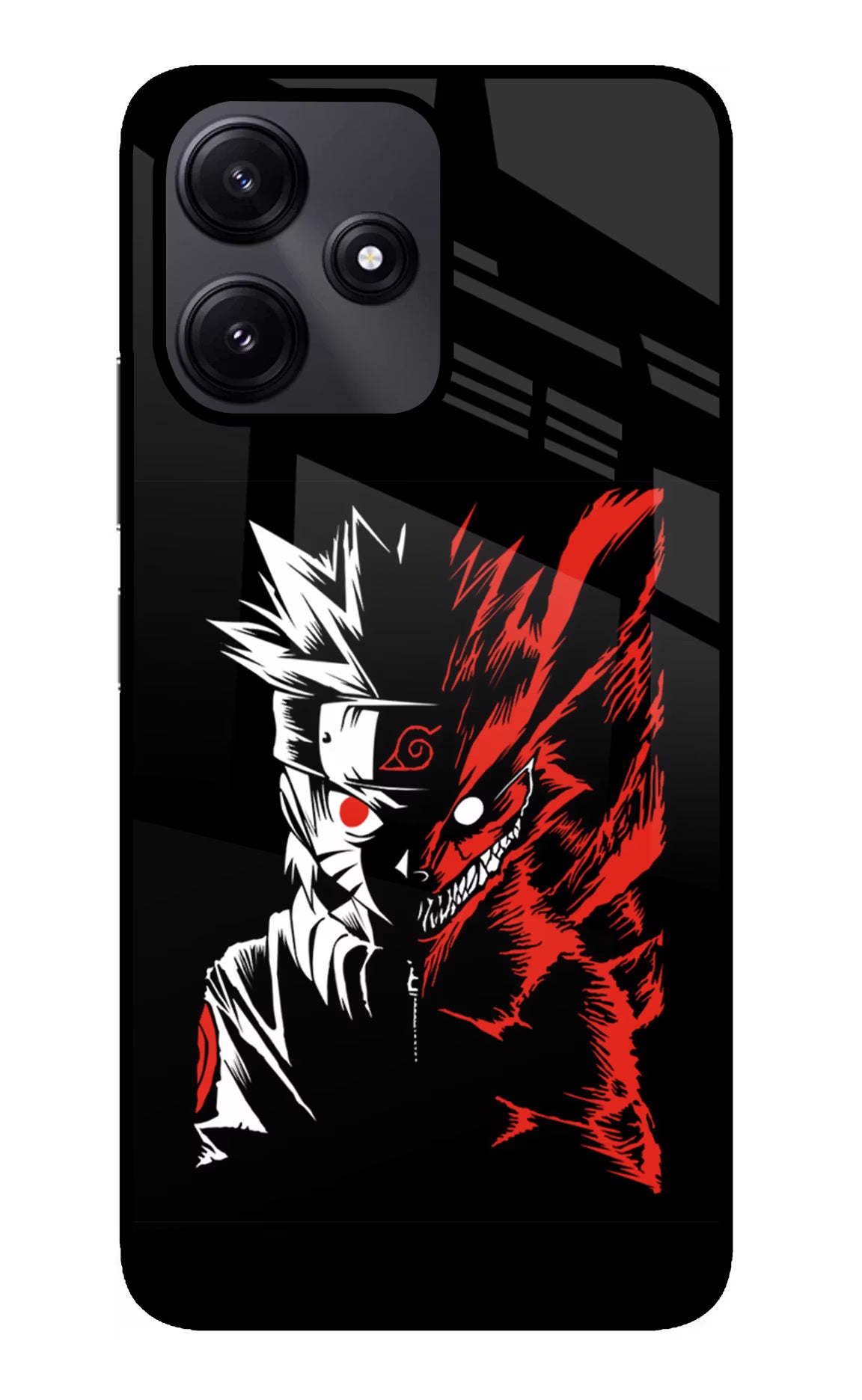 Naruto Two Face Redmi 12 5G Glass Case Back Cover by Casekaro