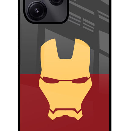 Ironman Redmi 12 5G Glass Case Back Cover by Casekaro