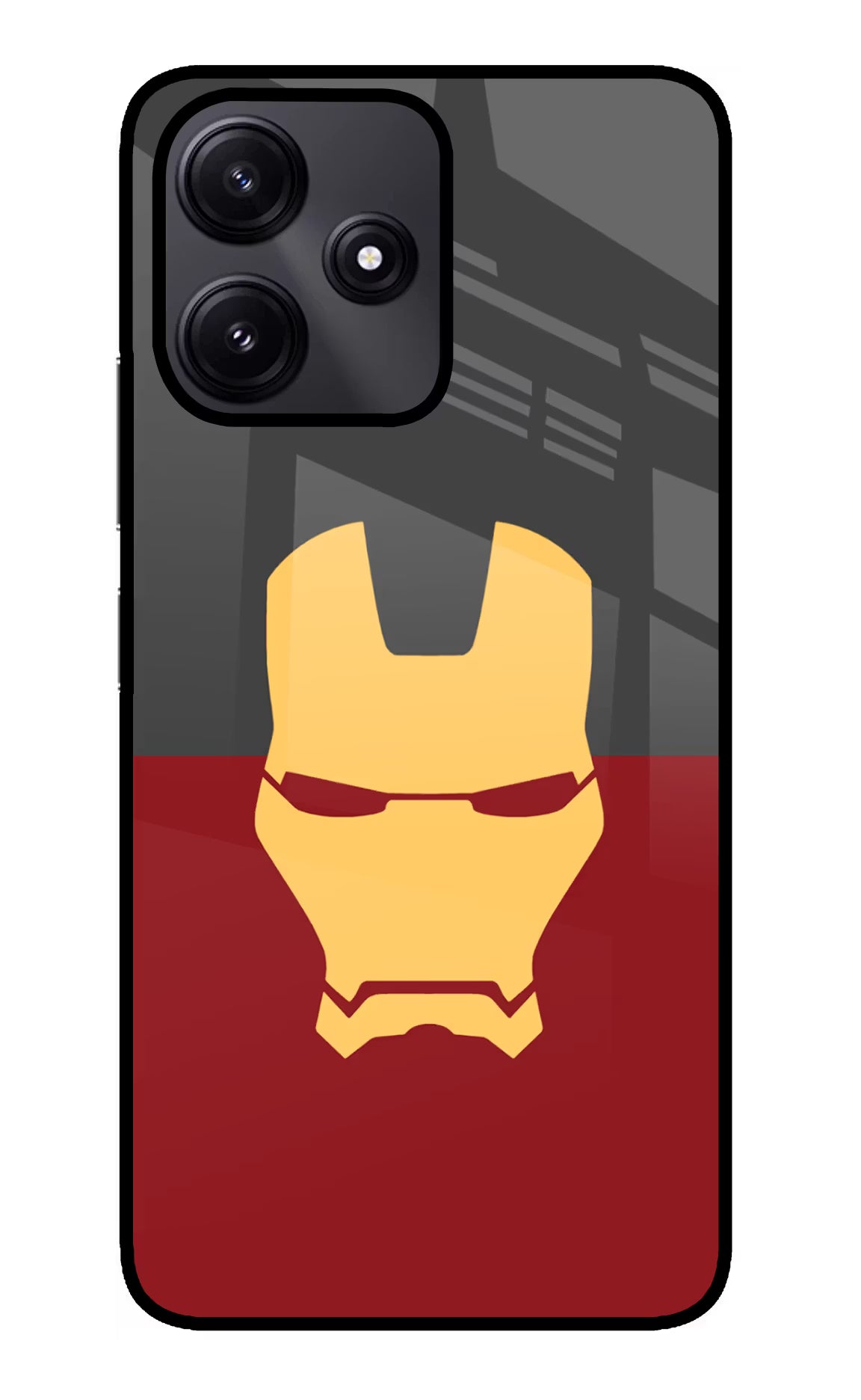 Ironman Redmi 12 5G Glass Case Back Cover by Casekaro