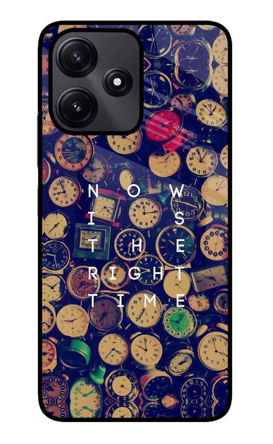 Now is the Right Time Quote Redmi 12 5G Glass Case