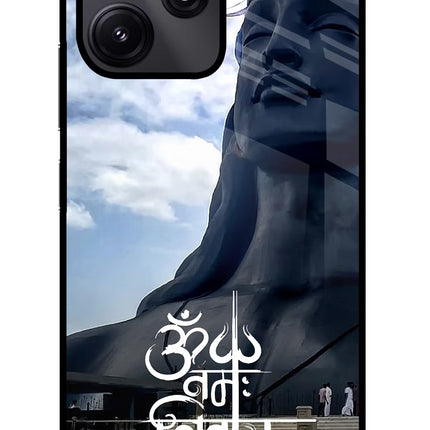 Om Namah Shivay Redmi 12 5G Glass Case Back Cover by Casekaro