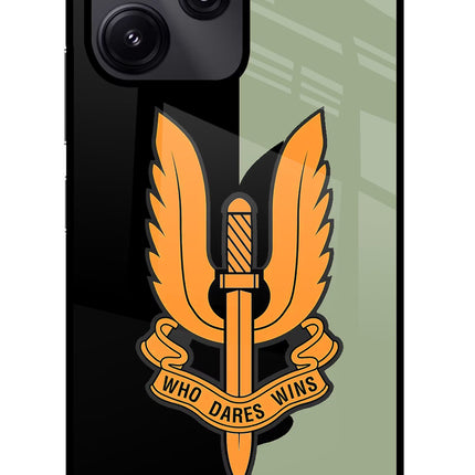Balidan Logo Redmi 12 5G Glass Case Back Cover by Casekaro