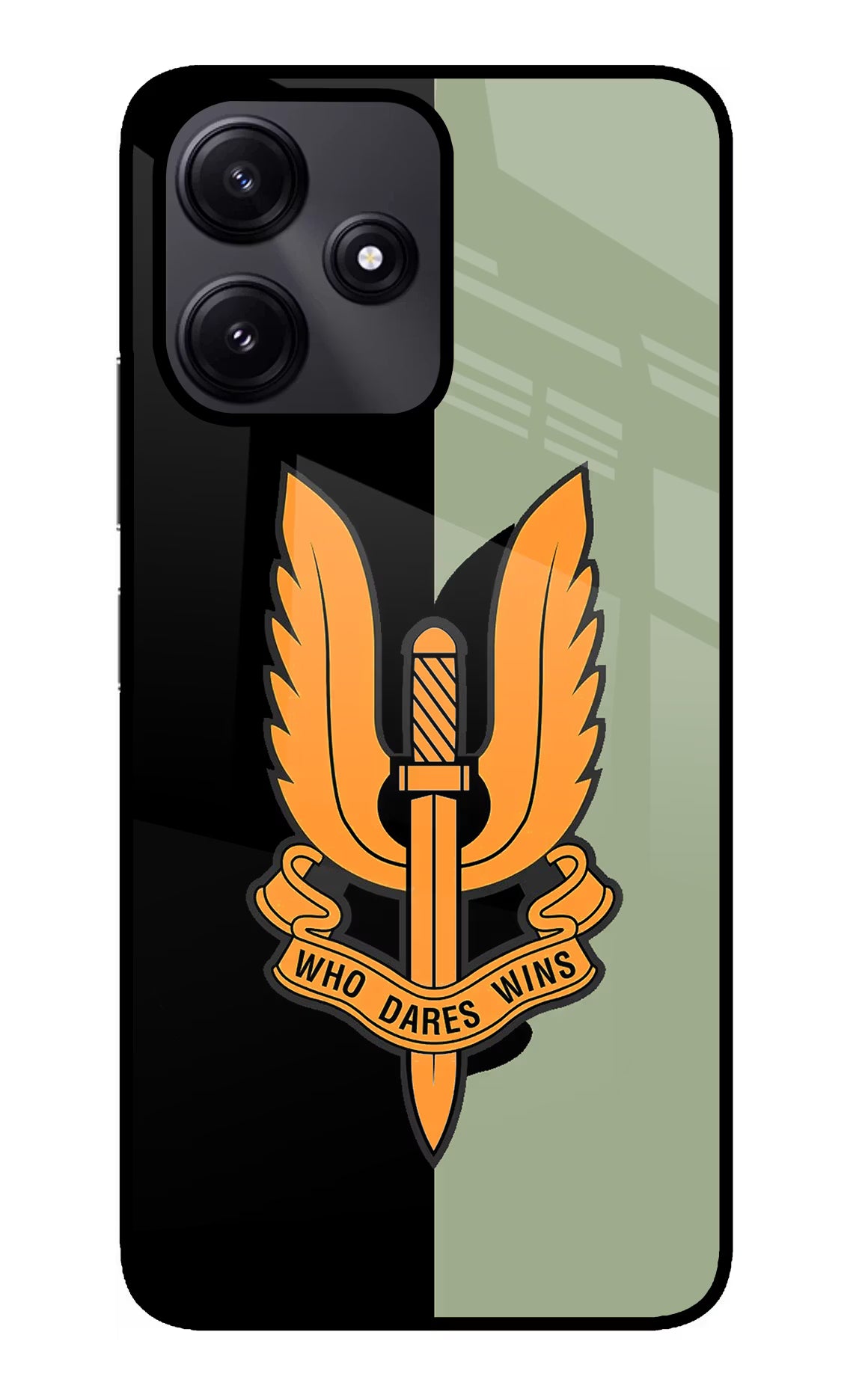 Balidan Logo Redmi 12 5G Glass Case Back Cover by Casekaro