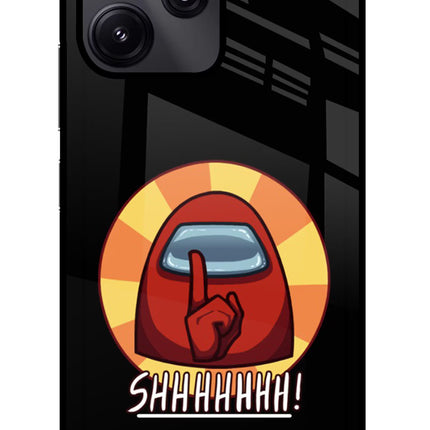 Among Us Shhh! Redmi 12 5G Glass Case Back Cover by Casekaro