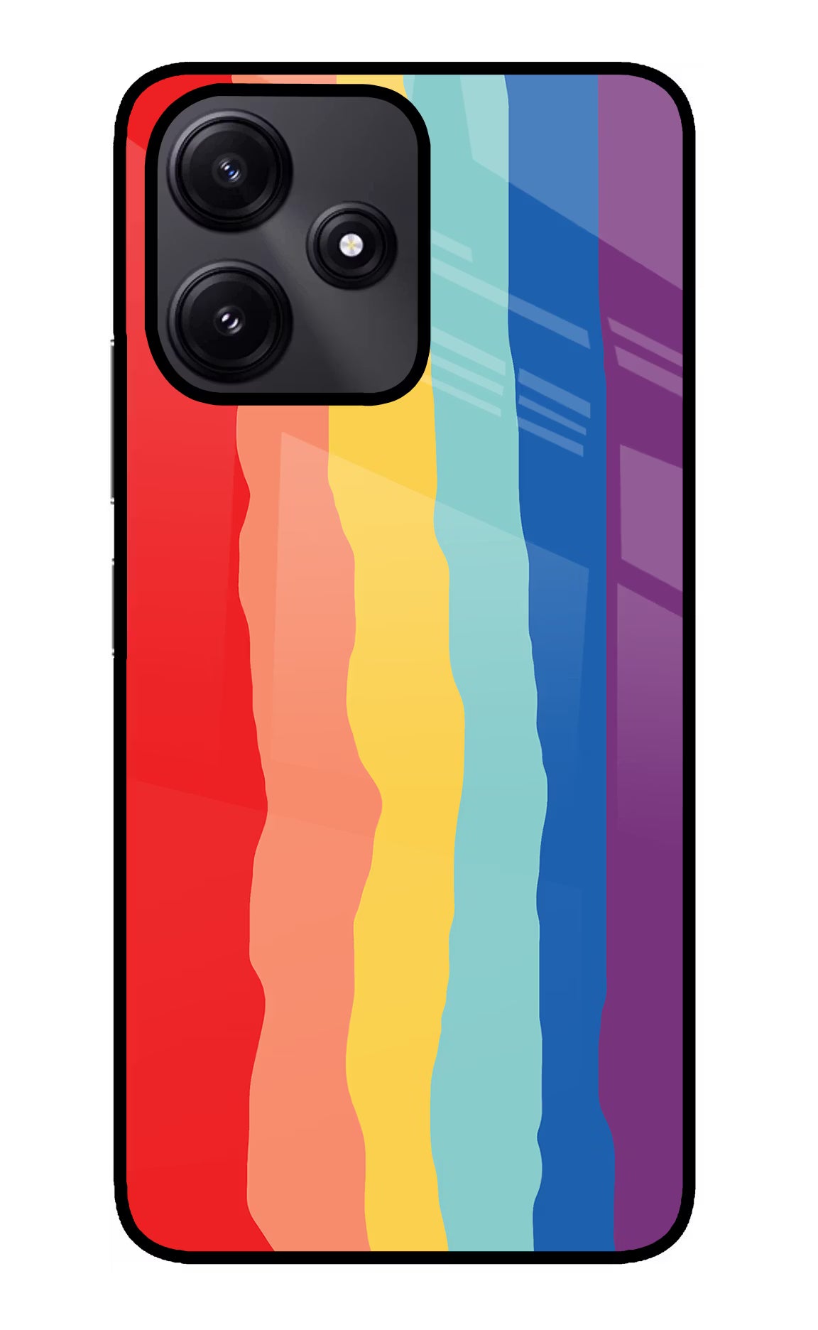 Rainbow Redmi 12 5G Glass Case Back Cover by Casekaro