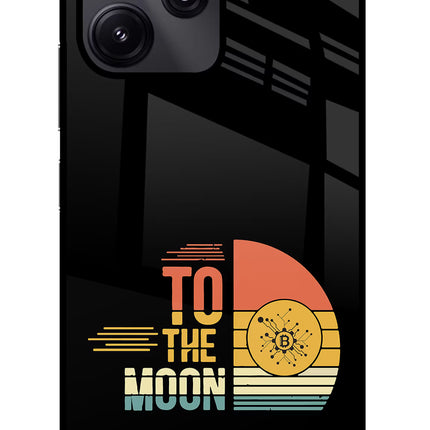 To the Moon Redmi 12 5G Glass Case Back Cover by Casekaro