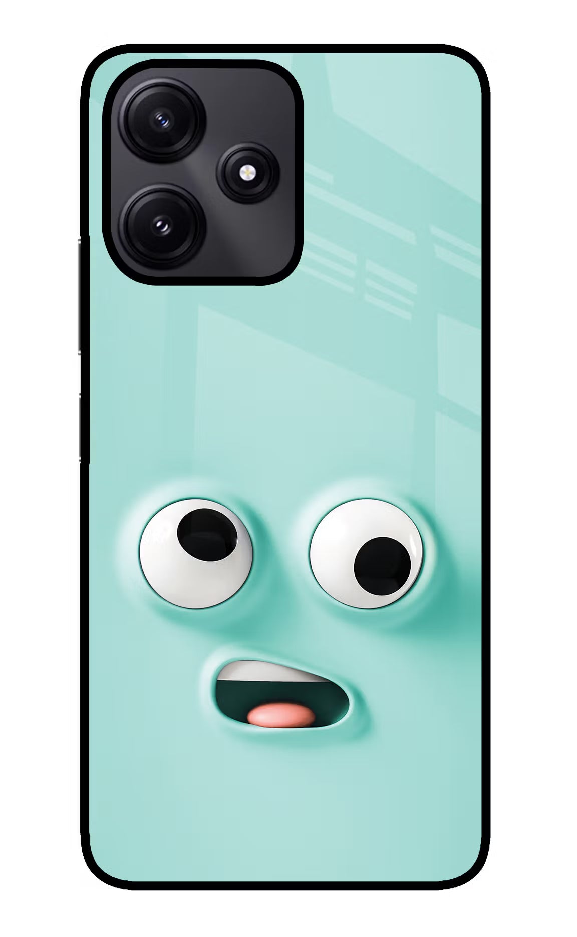 Funny Cartoon Redmi 12 5G Glass Case Back Cover by Casekaro