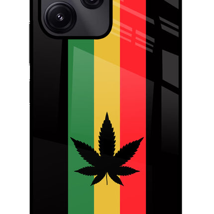 Weed Flag Redmi 12 5G Glass Case Back Cover by Casekaro