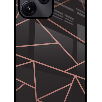 Geometric Pattern Redmi 12 5G Glass Case Back Cover by Casekaro