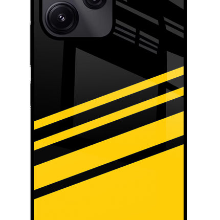 Yellow Shades Redmi 12 5G Glass Case Back Cover by Casekaro