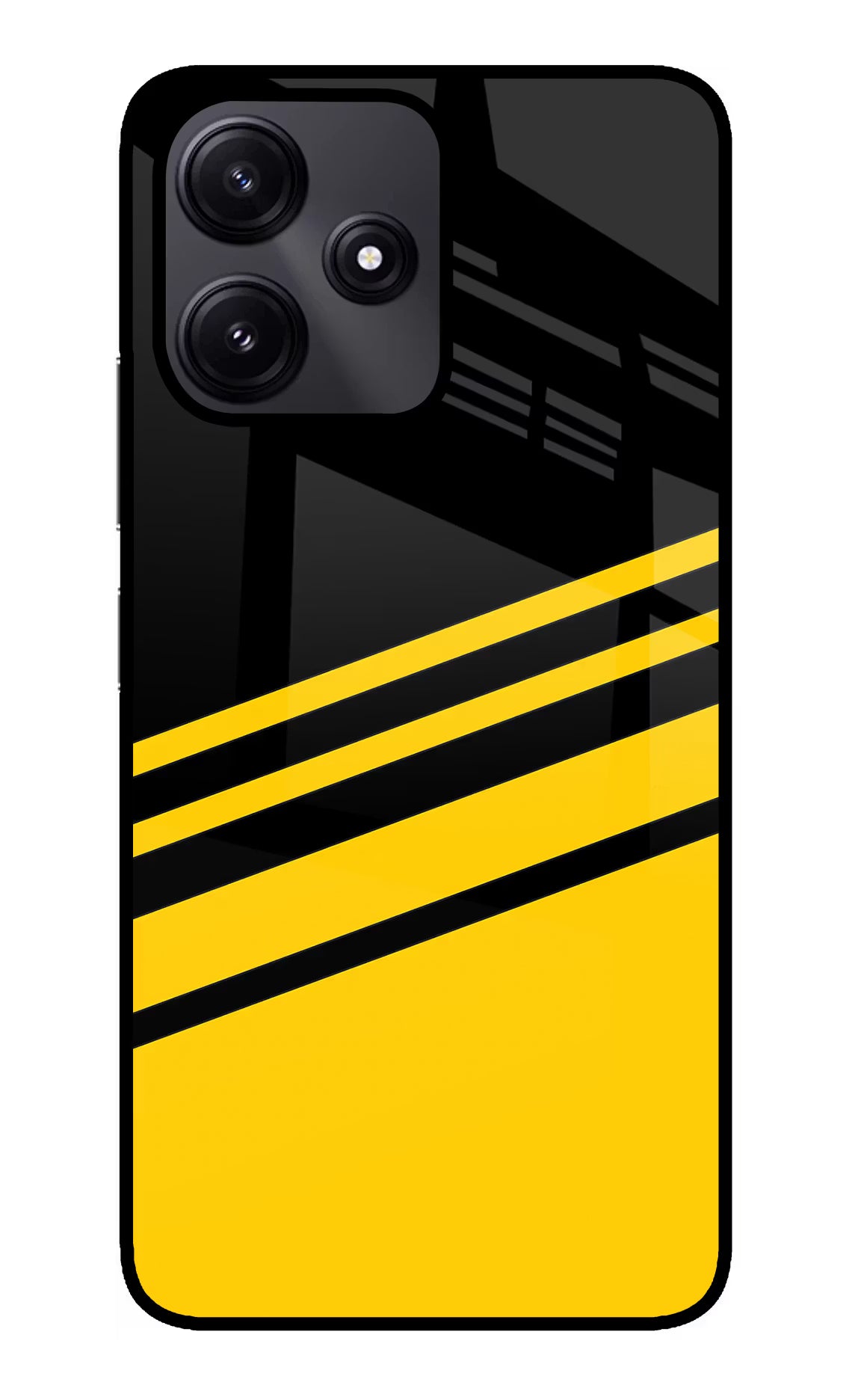 Yellow Shades Redmi 12 5G Glass Case Back Cover by Casekaro