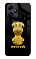 Satyamev Jayate Golden Redmi 12 5G Glass Case