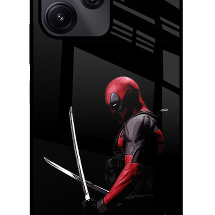 Deadpool Redmi 12 5G Glass Case Back Cover by Casekaro