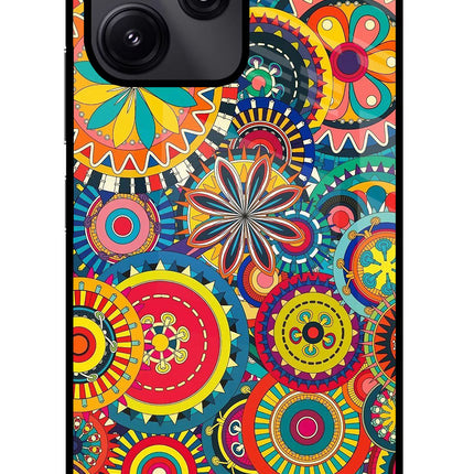 Gol Gol Art Redmi 12 5G Glass Case Back Cover by Casekaro