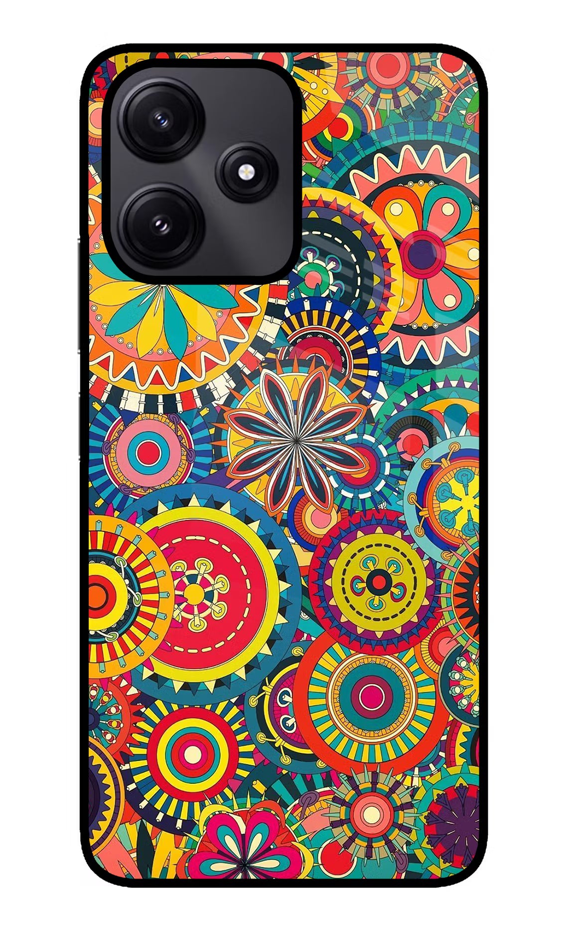 Gol Gol Art Redmi 12 5G Glass Case Back Cover by Casekaro