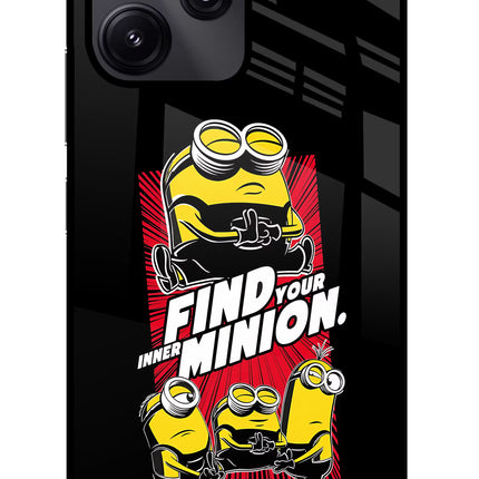 Find your inner Minion Redmi 12 5G Glass Case Back Cover by Casekaro