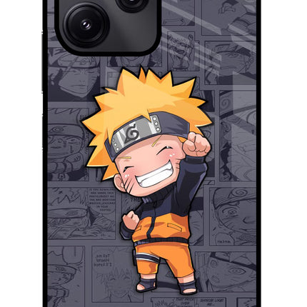 Chota Naruto Redmi 12 5G Glass Case Back Cover by Casekaro