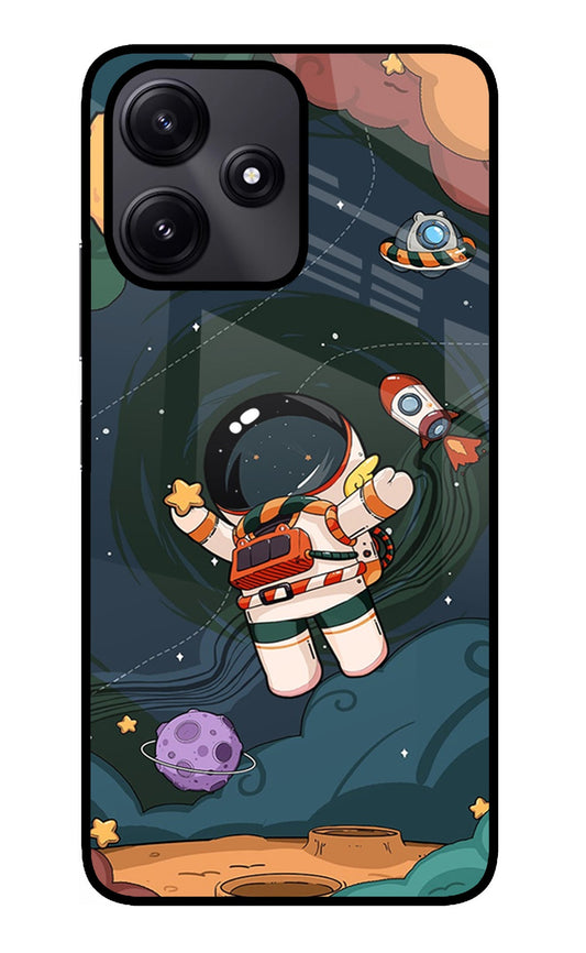 Cartoon Astronaut Redmi 12 5G Glass Case