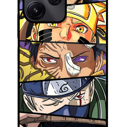 Naruto Character Redmi 12 5G Glass Case Back Cover by Casekaro