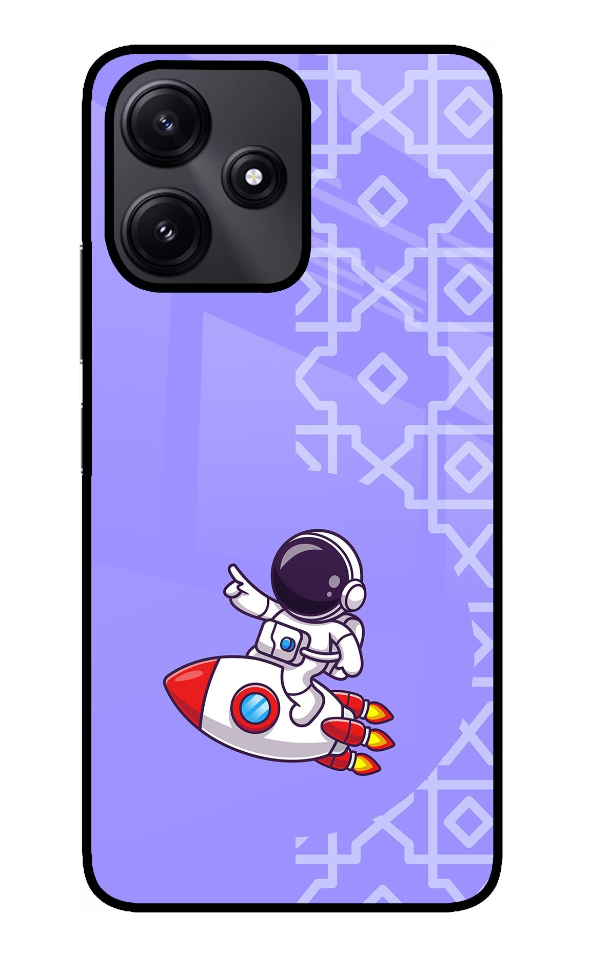 Cute Astronaut Redmi 12 5G Glass Case