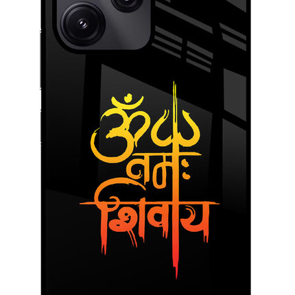 Om Namah Shivay Redmi 12 5G Glass Case Back Cover by Casekaro