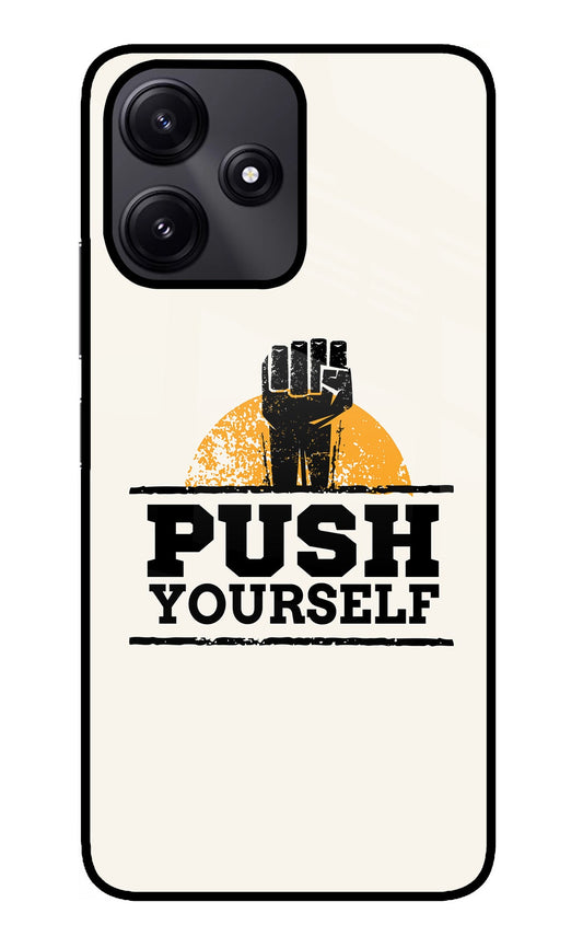 Push Yourself Redmi 12 5G Glass Case