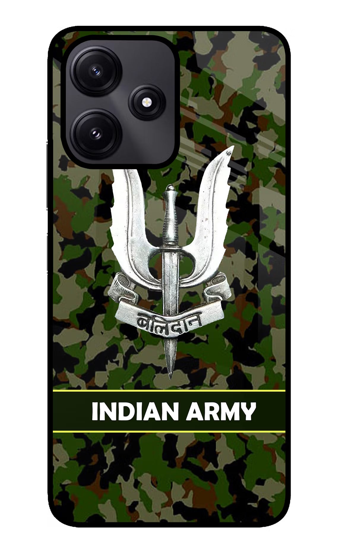 Balidan Indian Logo Redmi 12 5G Glass Case Back Cover by Casekaro