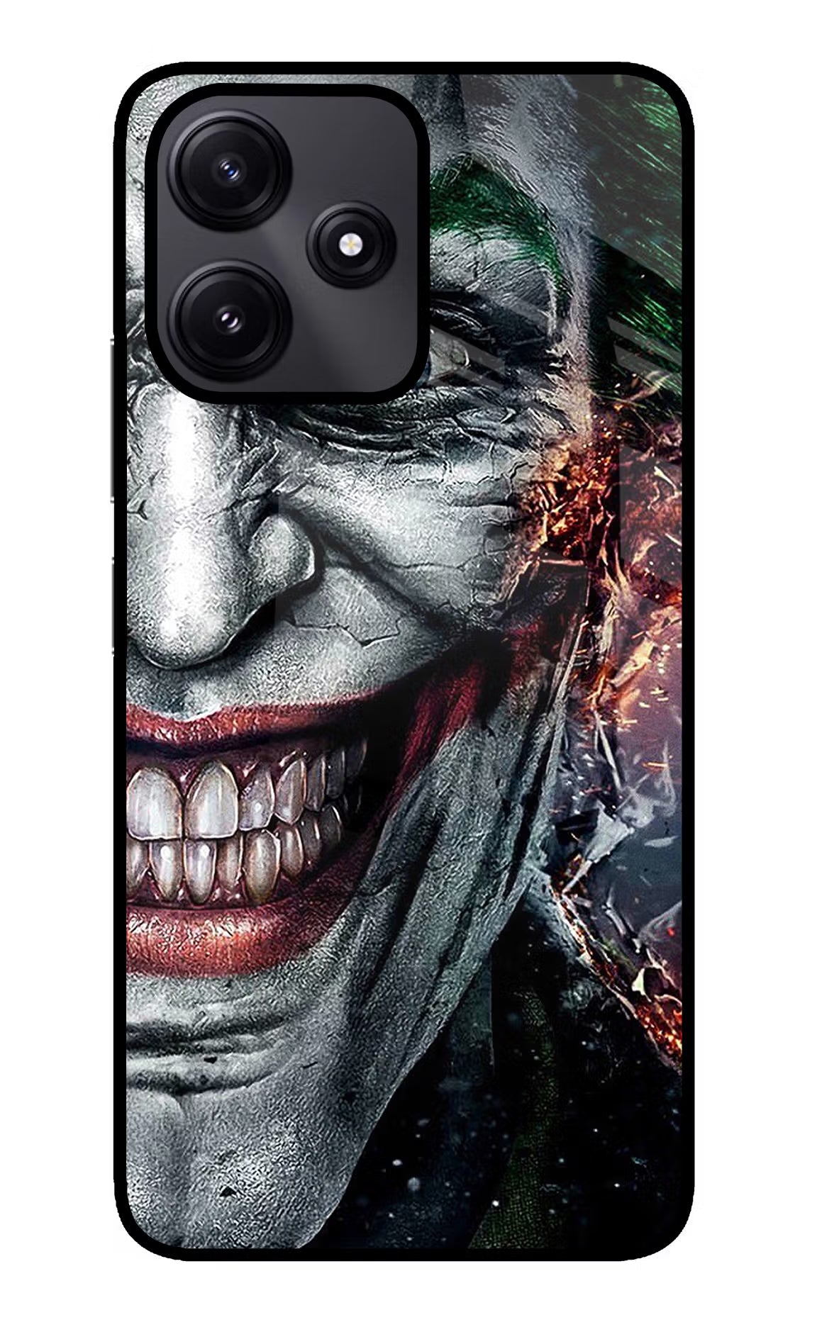 Joker Cam Redmi 12 5G Glass Case Back Cover by Casekaro