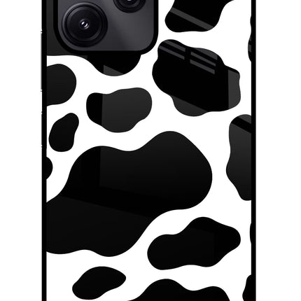 Cow Spots Redmi 12 5G Glass Case Back Cover by Casekaro
