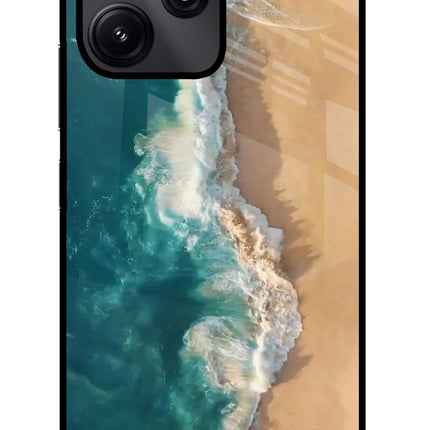 Ocean Beach Redmi 12 5G Glass Case