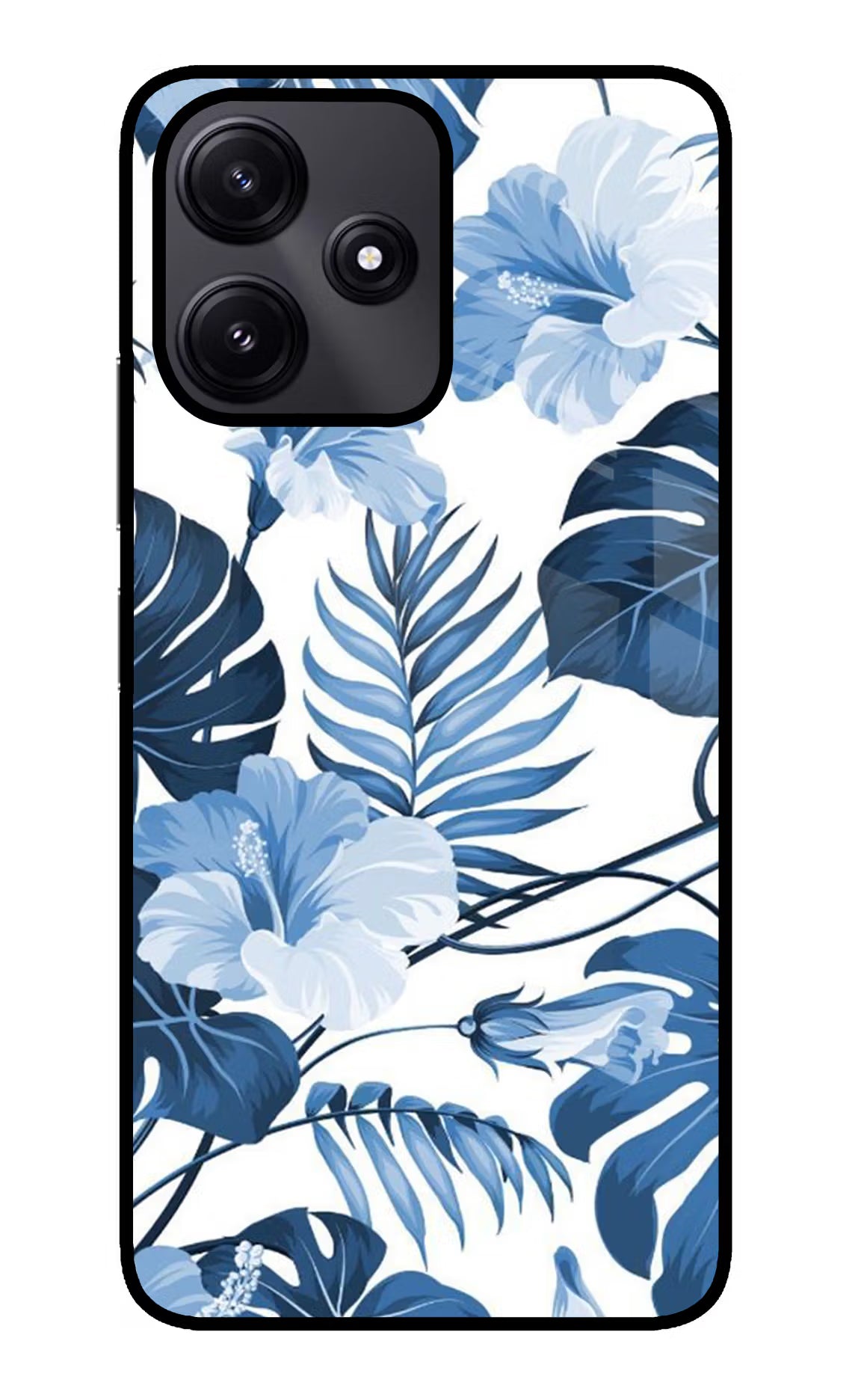 Fabric Art Redmi 12 5G Glass Case Back Cover by Casekaro