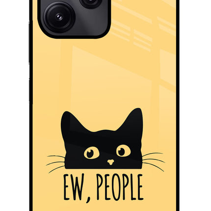 Ew People Catitude Redmi 12 5G Glass Case Back Cover by Casekaro