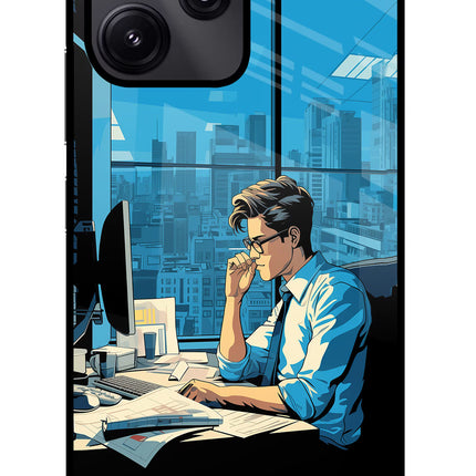 Focused Hustler (AI Generated) Redmi 12 5G Glass Case Back Cover by Casekaro
