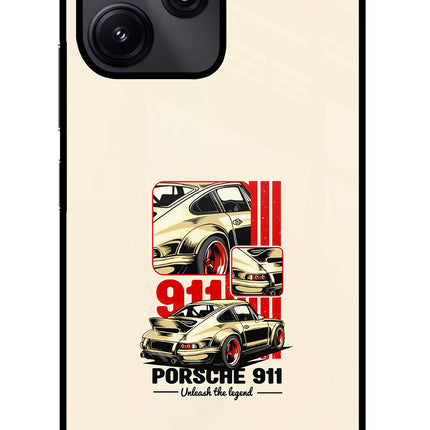 Classic Porsche 911 Redmi 12 5G Glass Case Back Cover by Casekaro