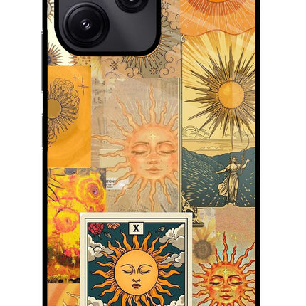 Sun Redmi 12 5G Glass Case Back Cover by Casekaro