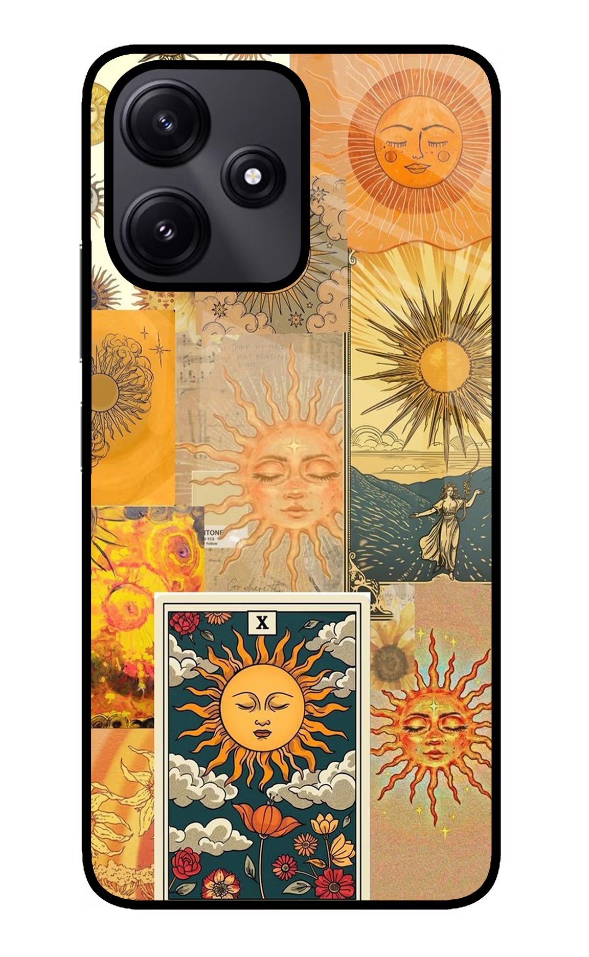 Sun Redmi 12 5G Glass Case Back Cover by Casekaro