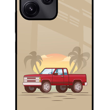 Desert Classic Drive Redmi 12 5G Glass Case Back Cover by Casekaro