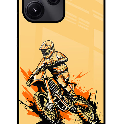 Off-Road Fury Redmi 12 5G Glass Case Back Cover by Casekaro