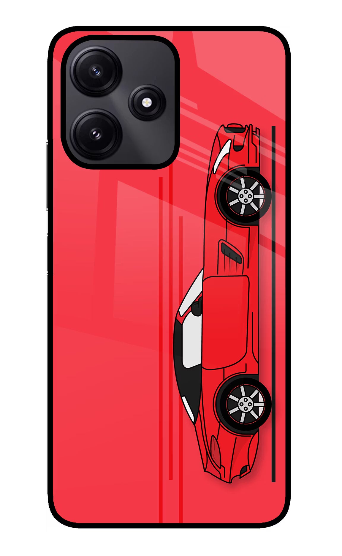 Red Velocity Redmi 12 5G Glass Case
