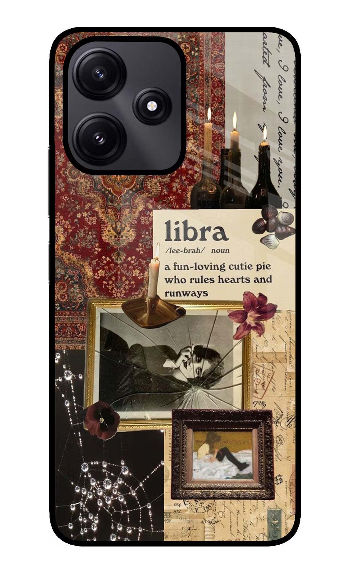Libra Zodiac Redmi 12 5G Glass Case Back Cover by Casekaro