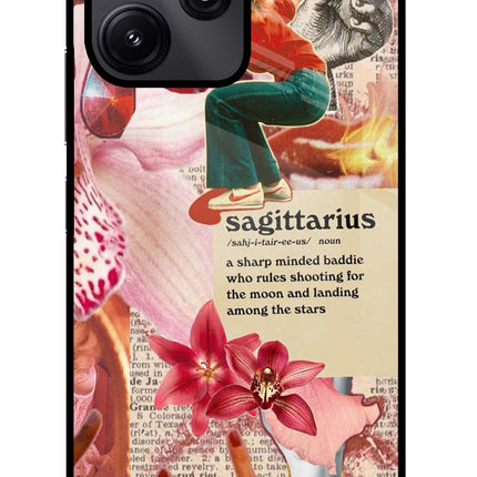 Sagittarius Zodiac Redmi 12 5G Glass Case Back Cover by Casekaro