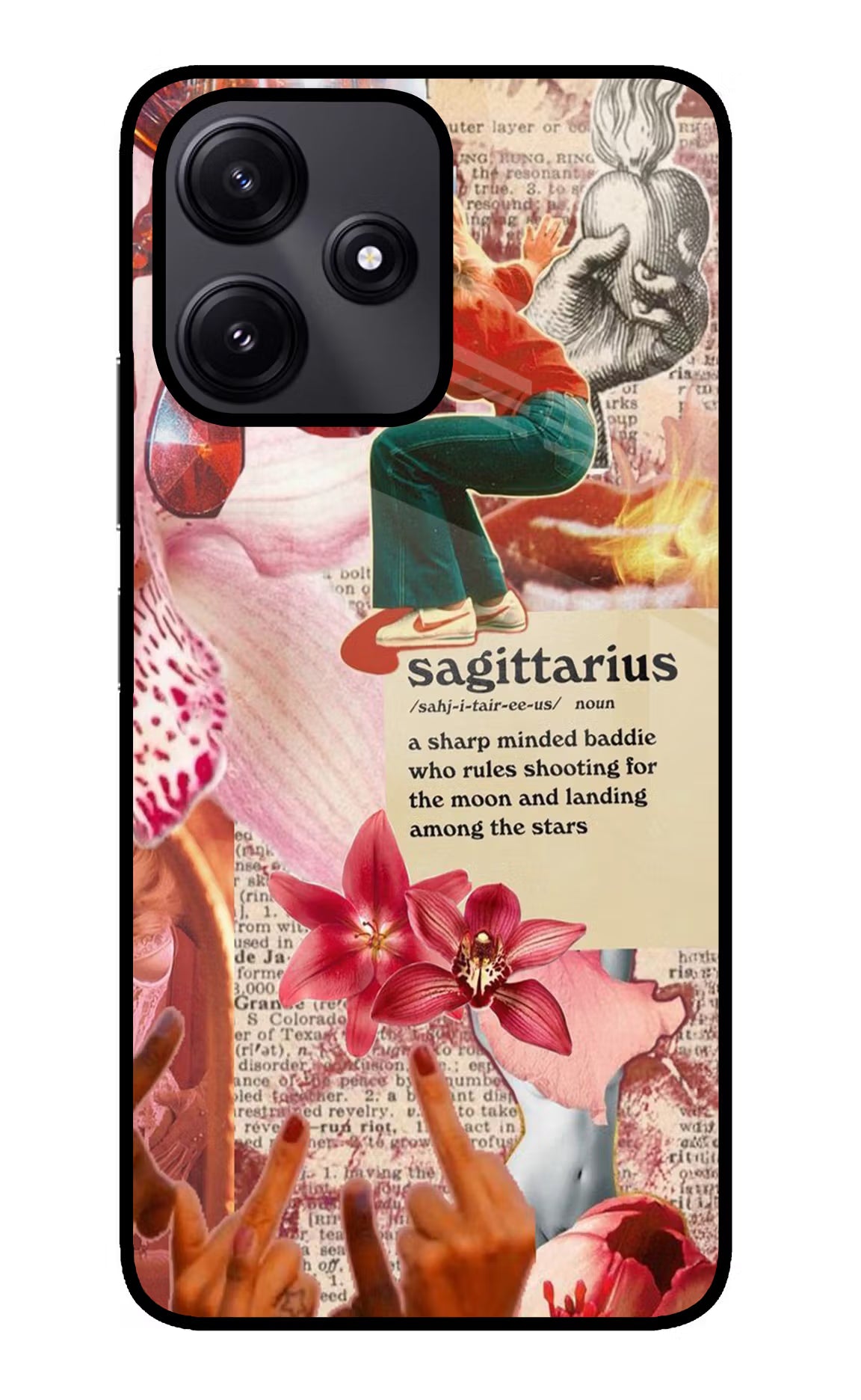 Sagittarius Zodiac Redmi 12 5G Glass Case Back Cover by Casekaro