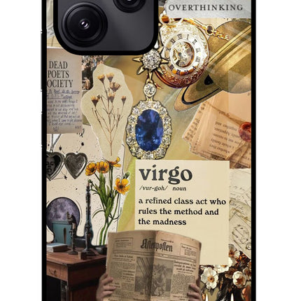 Virgo Zodiac Redmi 12 5G Glass Case Back Cover by Casekaro